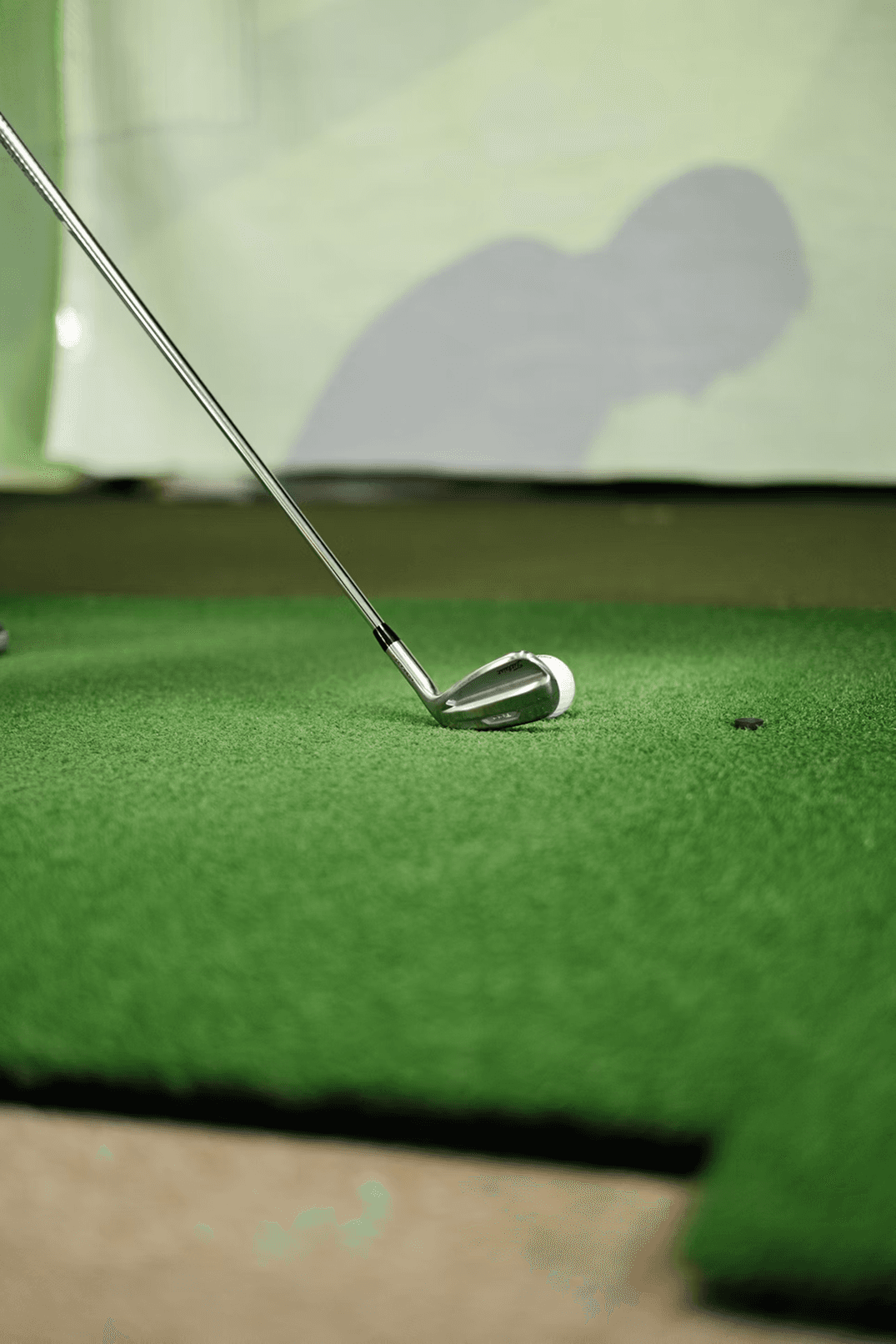 Premium custom-built home golf simulator lounge